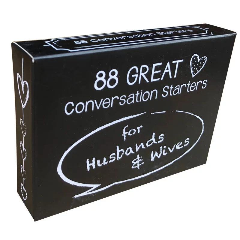 88Great Conversation Starters for Husbands Wives Love Game Board