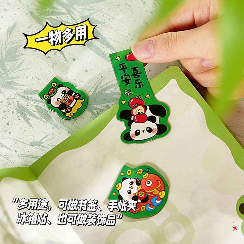 Panda creativo de absorción de marcadores adorables marcadores para estudiantes de primaria multifuncional exquisito clip de libros papelería recompensa pequeño regalo