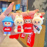 Новый мультяшный брелок для ключей Cola Lab, автомобильный изысканный брелок для куклы, милый кулон для сумки, подарок