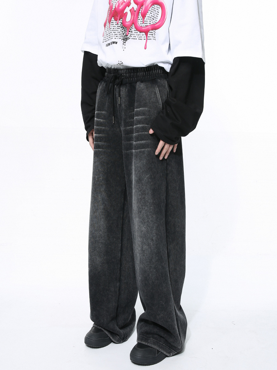 Mtlclothes ropa de Hombre | 2024 primavera nueva moda personalizada lavado diseño apenado suéter flojo traje