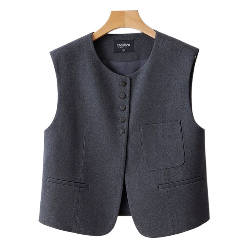 Женский жилет 2024, новый осенне-зимний жилет, Свободный жилет без рукавов, универсальный Модный повседневный модный