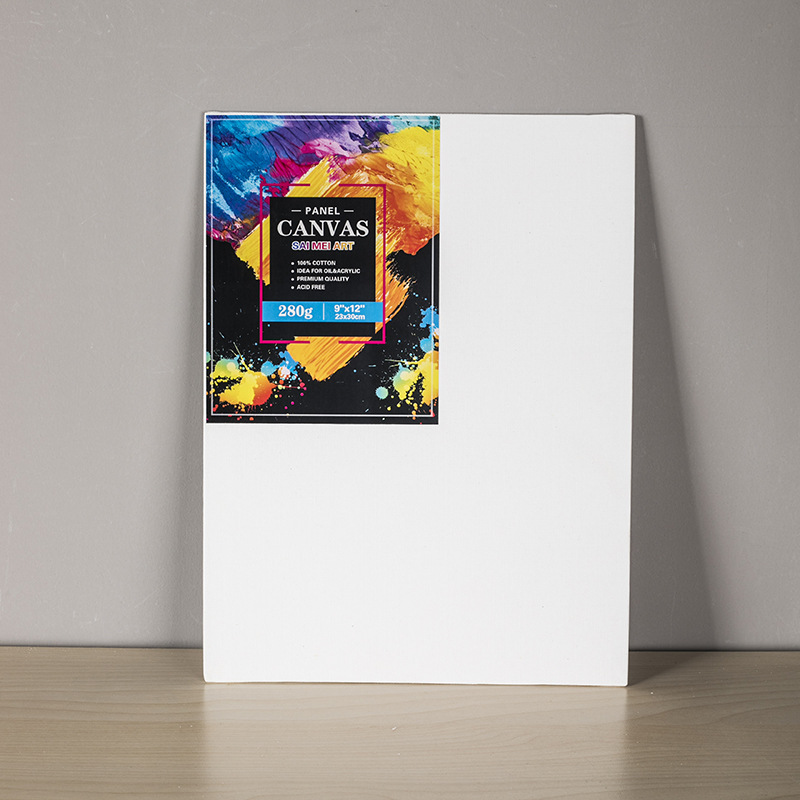 3mm Oil Painting Board Wholesale Pure Cotton Cloth Board Gouache Paint Oil Painting Acrylic Cloth Frame White Finished Frame Canvas Board