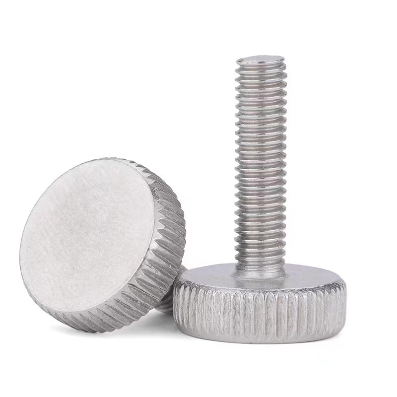 Factory direct supply flat head knurled hand screw hand tightening screw knurled large round head bolt large quantity excellent price