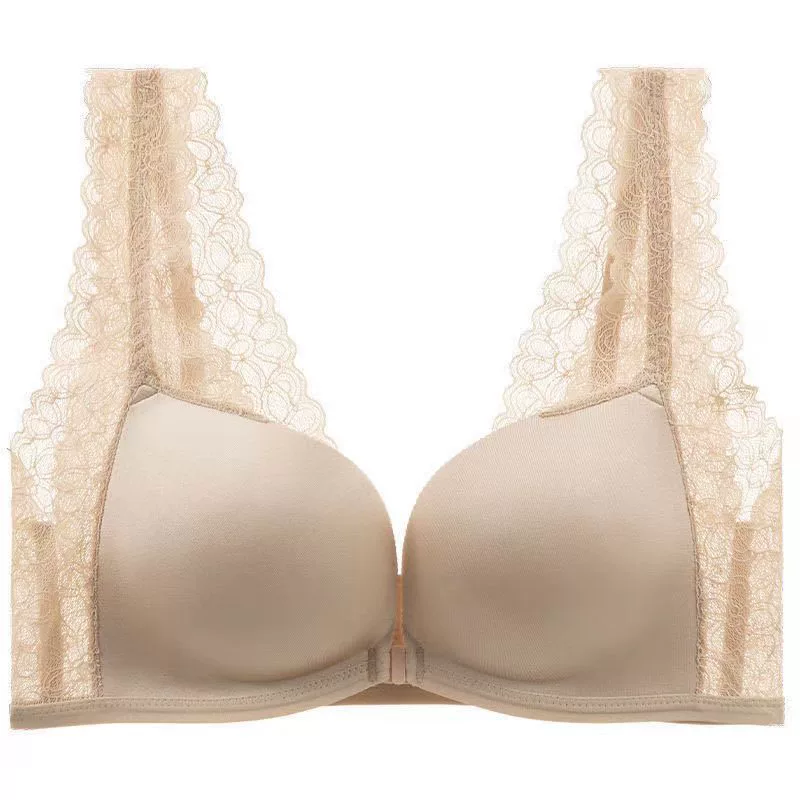 Wireless Push-Up Bra (Women), Breathable Lace, Front Closure, Sizes 32/70–40/90 ABC