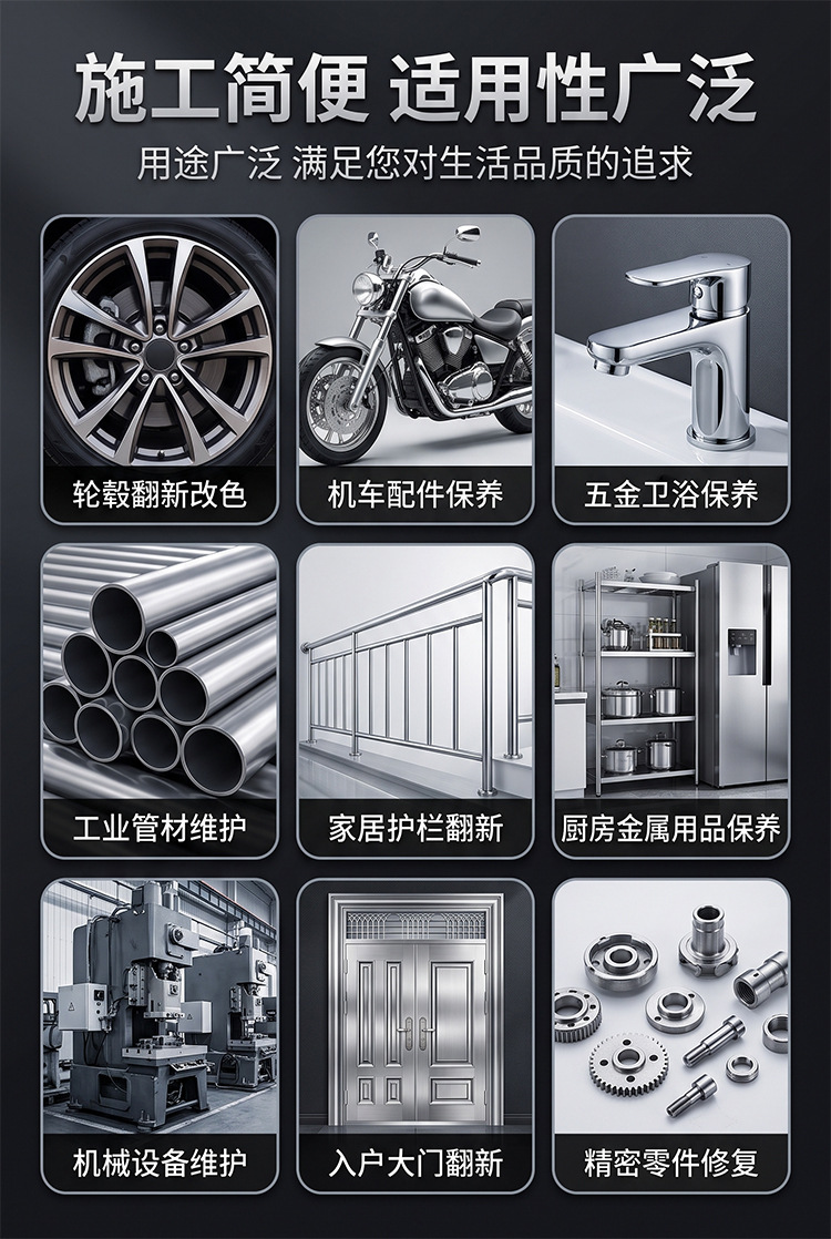 Chrome-plated color automatic hand-cranked self-painting stainless steel hot-dip galvanized electroplating silver paint metal anti-corrosion anti-rust paint