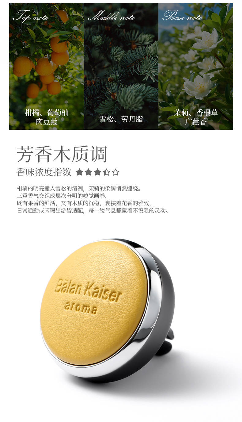 Cross-Border Car Air Freshener for Air Vent, High-End Custom Design, Long-Lasting Fragrance, Car Air Conditioning Perfume, Aroma Pendant Ornament