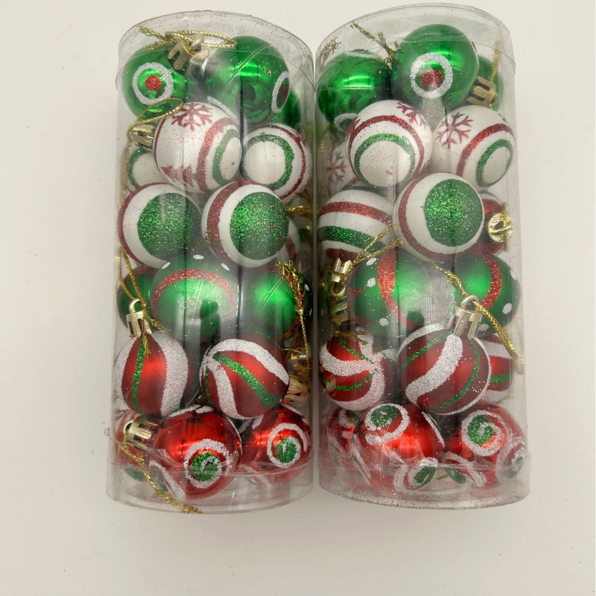 Popular nuevo 3cm24 mini lindo BOLA DE Navidad joyería elfo rojo verde blanco traje de bola resistente a los golpes