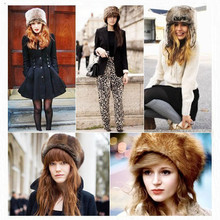 冬季护耳帽子新款欧美仿皮草平顶帽子女保暖时尚防风帽雷锋帽代发