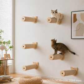 跨境壁挂式剑麻球猫抓柱猫抓板猫爬架猫爬柱壁挂式栖息跳台