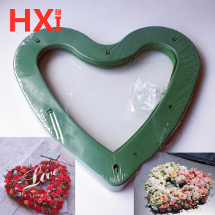 Love Wedding Car Decoration Peach Heart Ring with Mud Suction Cup Wedding Car Front Flowers Heart-Shaped Ring Flower Shop Wedding Supplies
