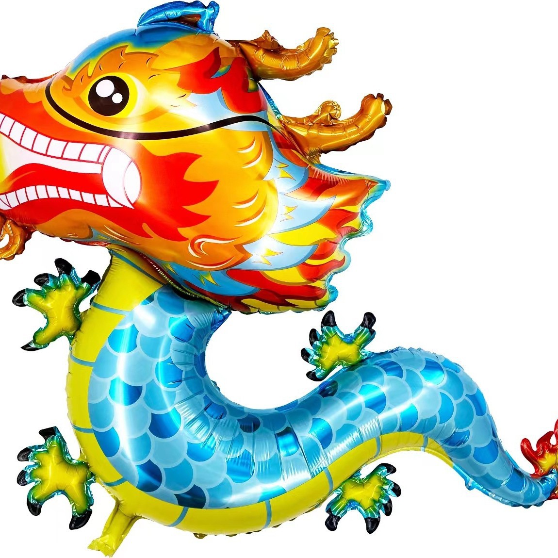 Dragón Año nuevo globo de papel de aluminio dragón chino dibujos animados doce Zodiaco lindo Año Nuevo diseño al por mayor