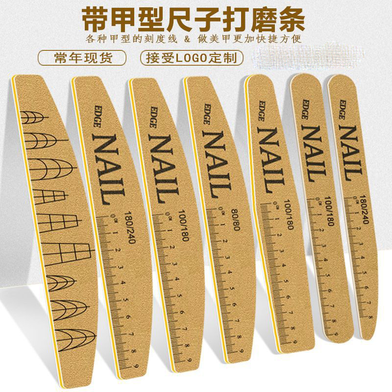 Nail Salon-Specific Sponge File with Scale Markings, Washable, Wear-Resistant, Non-Sand-Shedding, Durable Shaping Double-Sided Nail File Nail Salon-Specific Sponge File with Scale Markings, Washable, Wear-Resistant, Non-Sand-Shedding, Durable Shaping Double-Sided Nail File