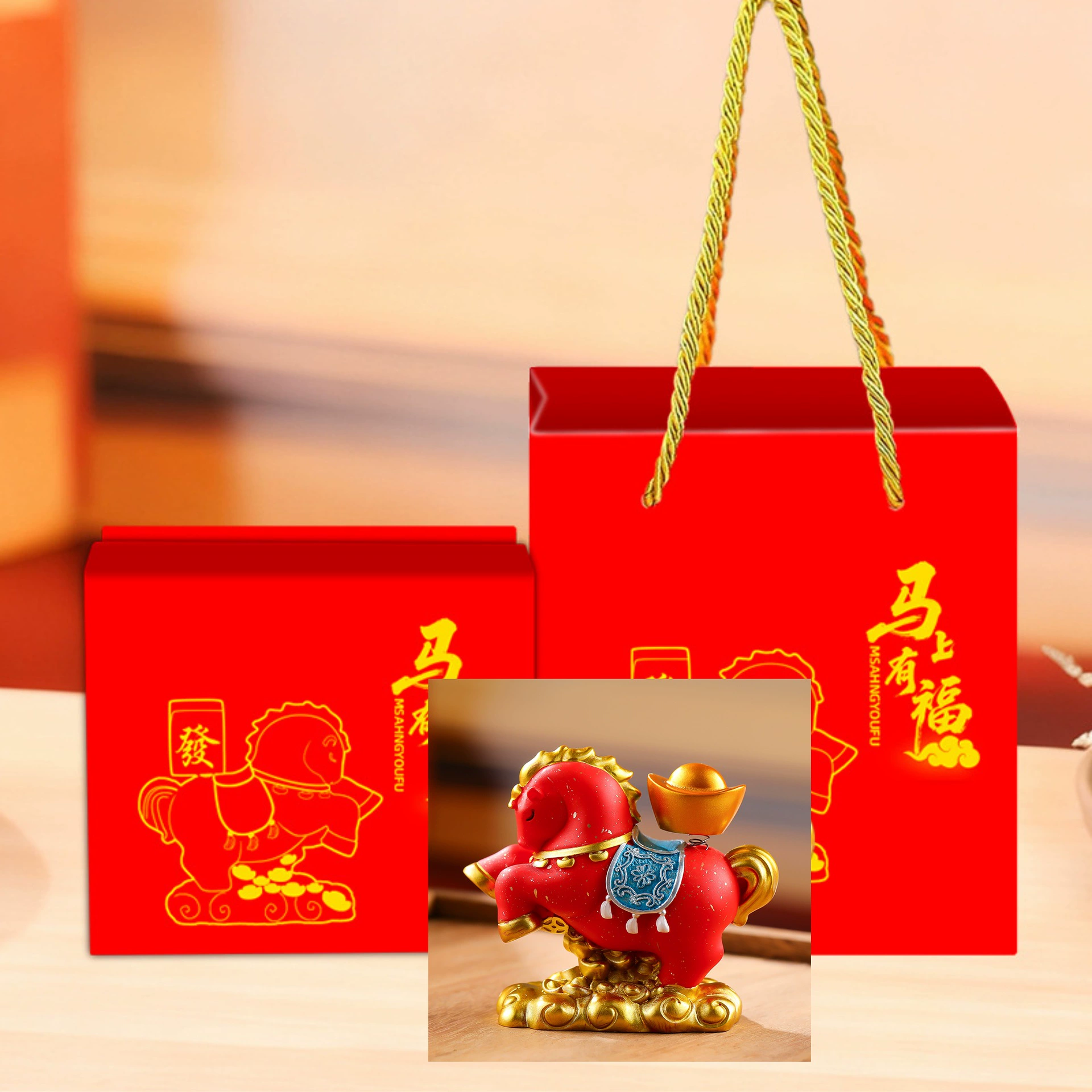 Cute mascot, table pony, Birthday gift, year mascot