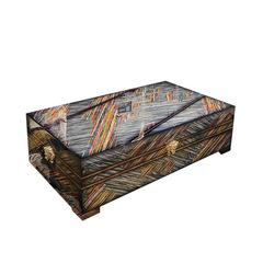 Light Luxury High-End Artistic Designer Coffee Table for Villa Living Room, Exquisite Stainless Steel Rectangular Coffee Table