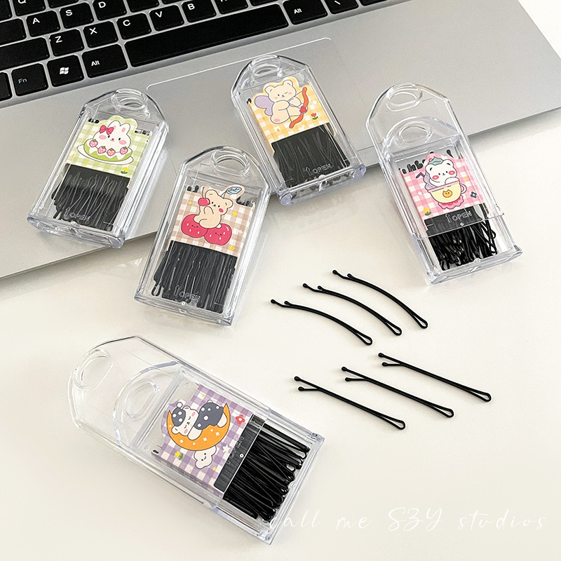 Black Clip Broken Hairpin Side Clip Side Clip Small Card Children's Fixed Hair Invisible Clip Steel Clip Hairpin Headwear