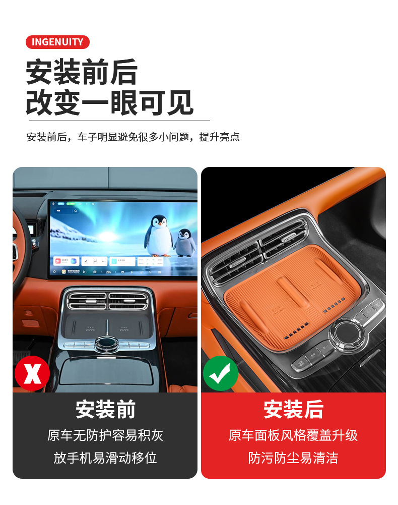 For Galaxy M9 Wireless Charging Water Cup Mat Holder Silicone Non-Slip Protection Car Interior Decoration Supplies Modified Accessory