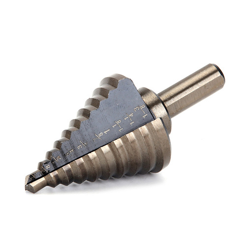 Cross-border British 5PC aluminum boxed pagoda drill step drill bit 5PC black and yellow pagoda drill bit step drill reaming set