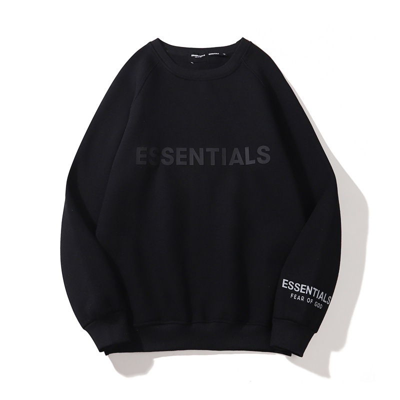 FOG ESSENTIALS letras de silicona estereoscópica hombres y mujeres americanos camisa con sudadera con sudadera con sudadera image 10