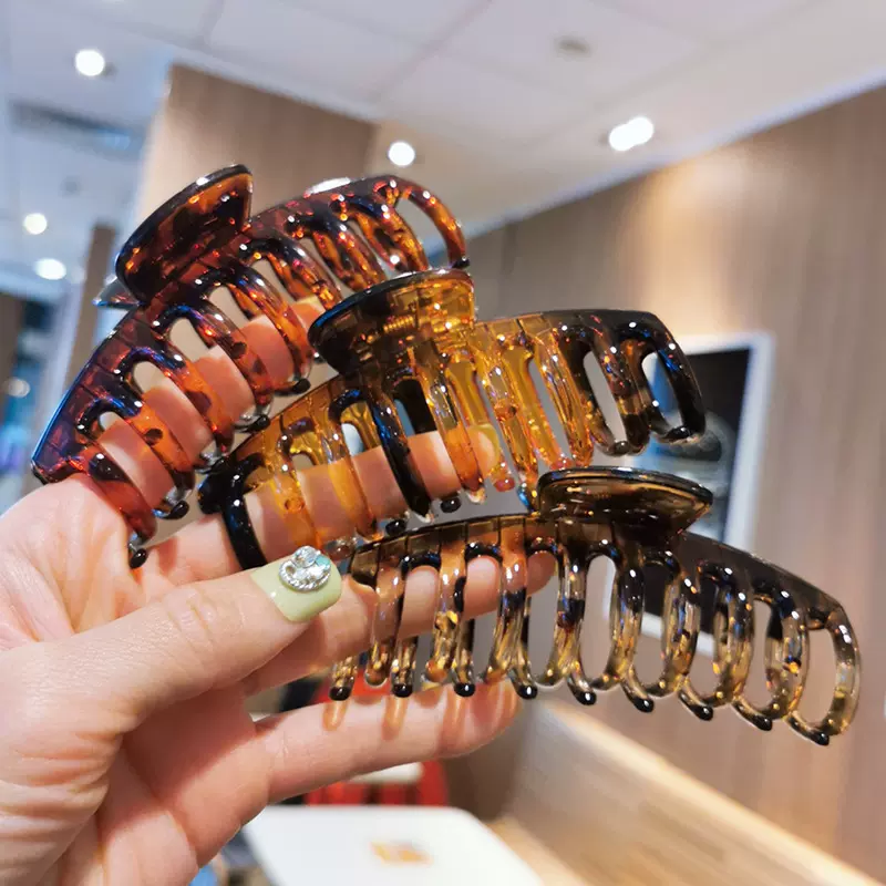 新款龙骨大号抓夹女头发夹子后脑勺马尾盘发鲨鱼夹高马尾发抓发饰