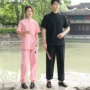 居士男女中式棉麻茶艺服