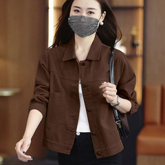 春秋复古牛仔外套女新款2025小个子百搭短款夹克宽松洋气上衣
