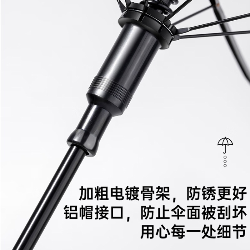 透明雨伞直杆自动雨伞长柄伞8骨94*72CM透明单把手动|undefined
