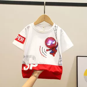 Tide, летняя детская дышащая футболка с коротким рукавом для мальчиков, детская одежда, короткий рукав