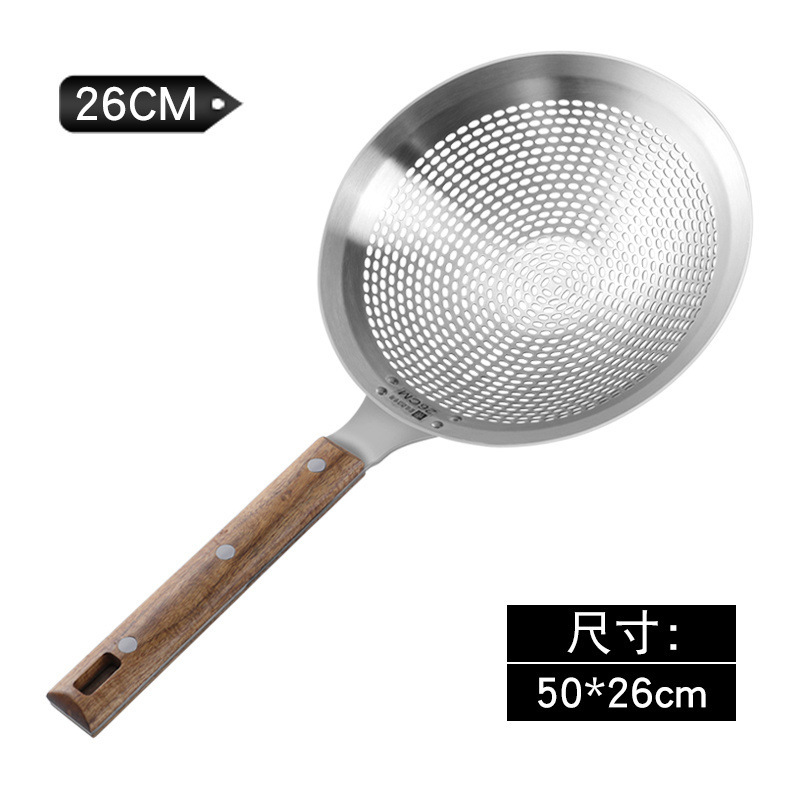 特大の厚いステンレス製の生け垣の家庭用すくい面餃子のスプーンの濾過網の大きいサイズの台所の揚げ物はTYmyを漏らします。|undefined
