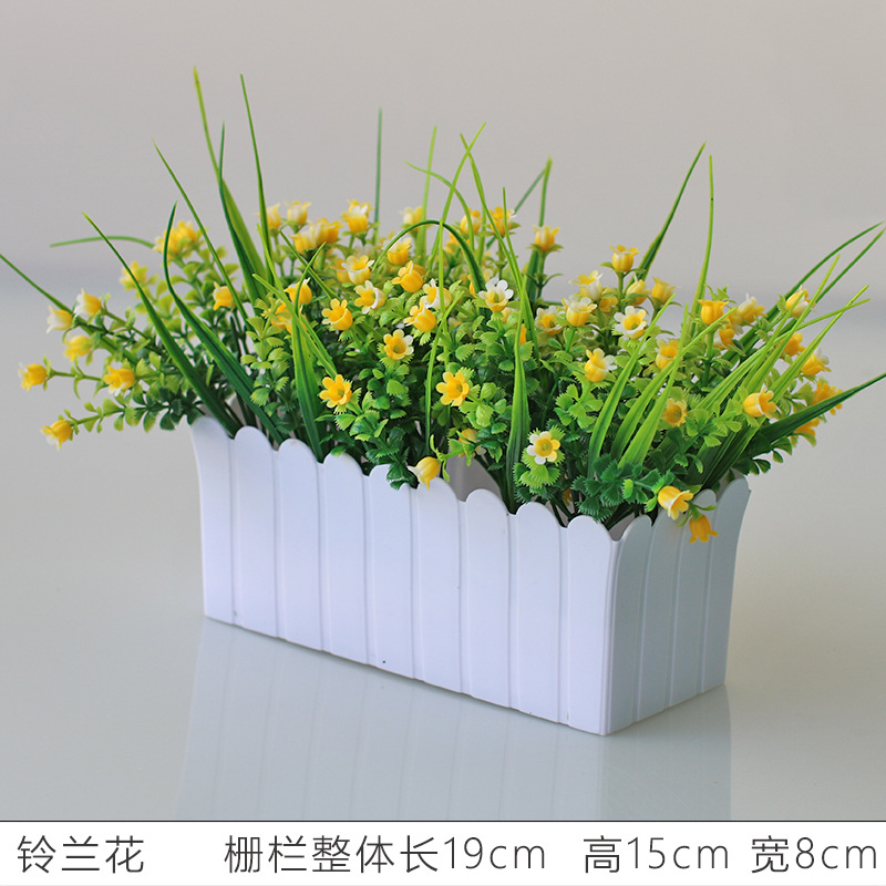 Flor artificial jardín de flores de plástico traje de valla de flores artificiales decoración de la ventana interior y exterior decoración floral decoración de la Mesa maceta flor