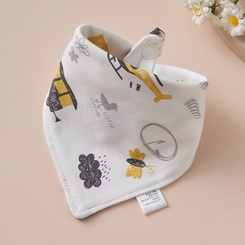 Baby algodón toalla de saliva toallas triangulares bebés recién nacidos anti-vomitación de leche buckle ultra suave buckle otoño invierno