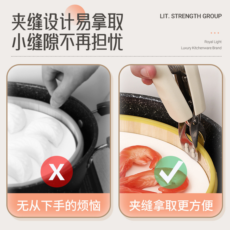 ステンレス鋼パーマ防止クリップ多機能取碗クリップ厨房工具提皿クリップ取碗器皿クリップ滑り止め断熱クリップ|undefined