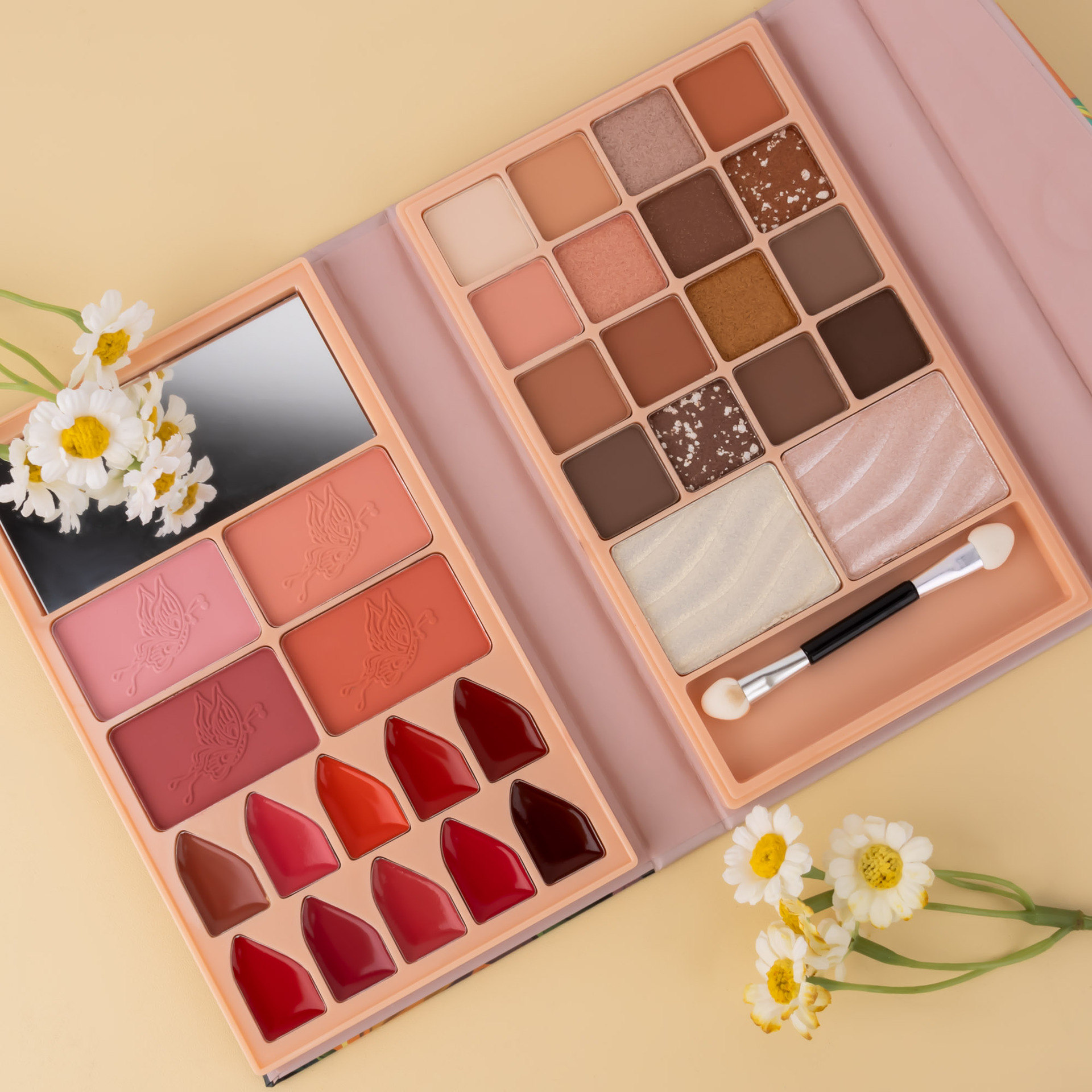 Cross-border bestseller multi-functional all-in-one makeup palette, matte pearlescent eyeshadow, lipstick, blush, contour and highlight all-in-one beauty makeup undefined