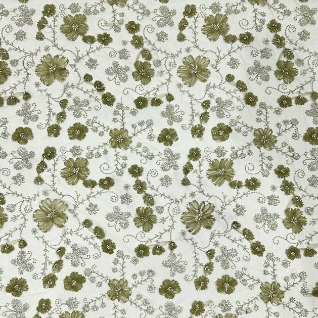 Mariposa flor plato esquinilla tubo de perlas bordado encaje tela bordada vestido de boda vestido de tela bordada alta