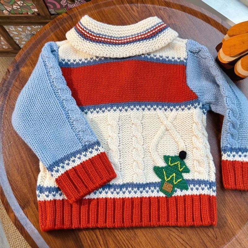 Children's 3D Penguin Sweater 2025 Autumn/Winter Dd American-Style Handmade Zipper Sweater Jacket with Leather Buckle