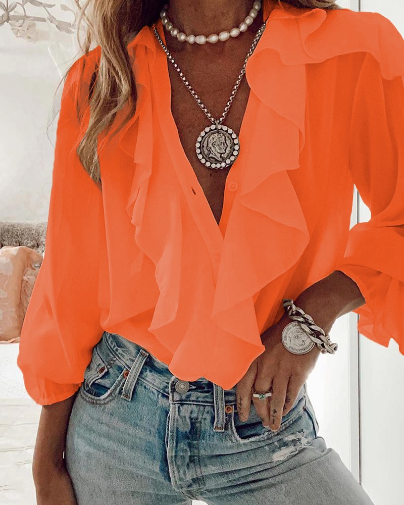 238g Weight Long Sleeve Sleeve Length Regular Sleeve Sleeve Type Chiffon Fabric Type Regular Top Length Blouse Tops Type Daily Occasion V Neck Neckline Loose Fit Type Printing, Butterfly Pattern Summer, Spring, Autumn Season Women's Gender Elegant Style Wholesale Women's Elegant Printing Butterfly Long Sleeve Blouses 6