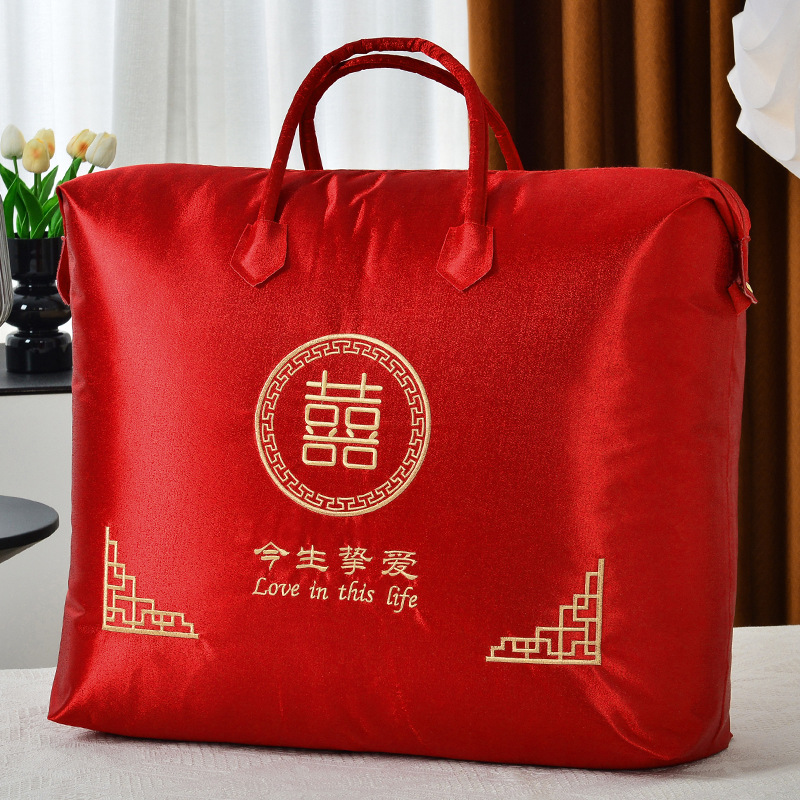 Bolsa de edredón de boda bolsa de algodón edredón bolsa de almacenamiento a prueba de polvo a prueba de humedad bolsa de manta plegable
