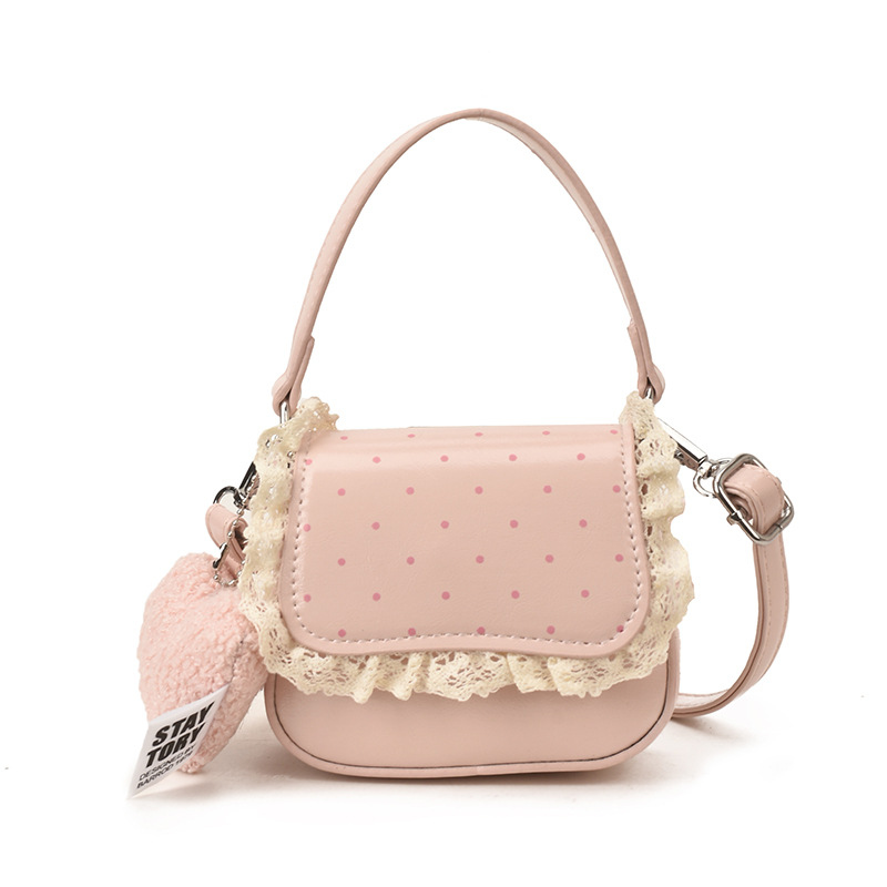 Bolsa de mano de niña de encaje dulce coreana, bolso de bebé 2026 nuevo bolso para niños