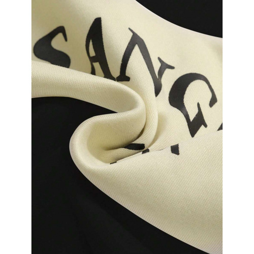 S216 T 19376 Autumn new men's color matching long sleeves front zipper letter print