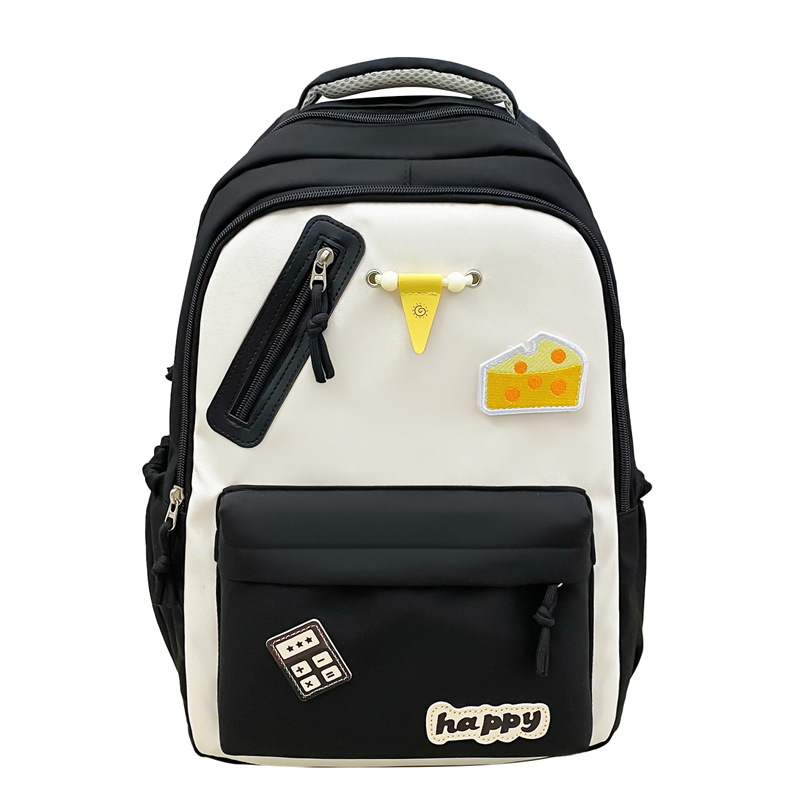 Bonita mochila de mensajero para estudiantes, nueva mochila de escuela primaria de gran capacidad para estudiantes de secundaria, mochila de mensajero casual de color en contraste