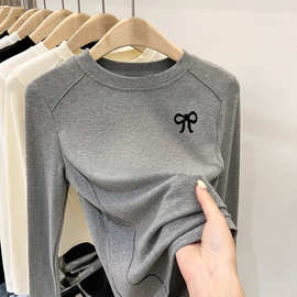 女童德绒打底衫秋冬装2025新款儿童长袖圆领上衣女孩冬装磨毛内搭