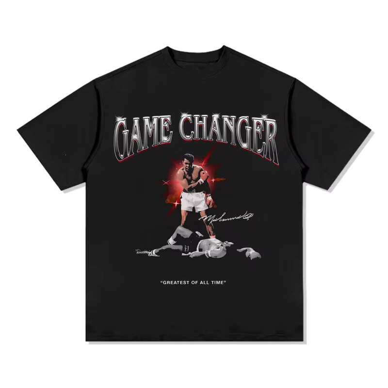Muhammad Ali Game Changer T-Shirt Boxing Graphic Cotton T-Shirt Goat Sports Men Women Muhammad Ali Game Changer T-Shirt Boxing Graphic Cotton T-Shirt Goat Sports Men Women