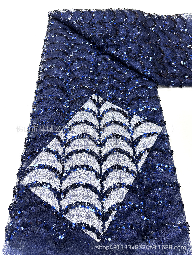 Hermosas piezas de tela de red de rasguño lujoso ligero vestido de fábrica de tela de baile al por mayor image 9