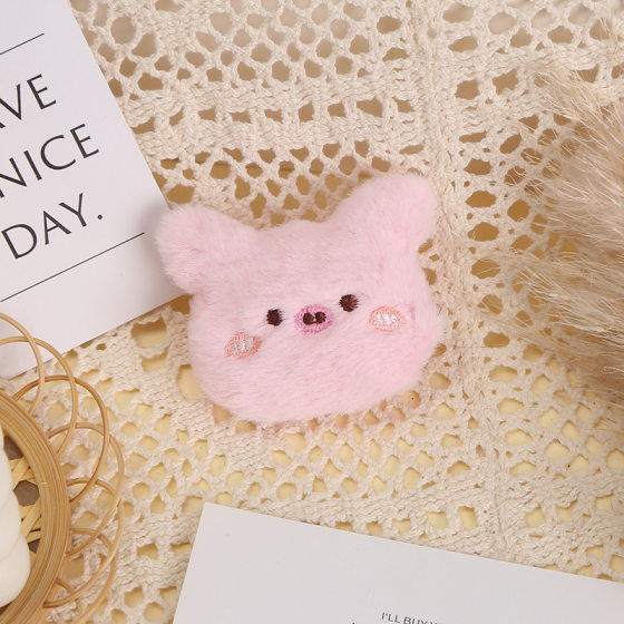 Cartoon Frog Bear Plush Brooch Accessories Cute Cartoon Japanese Style Doll Rabbit Hair Rope Clothing Pin Decoration