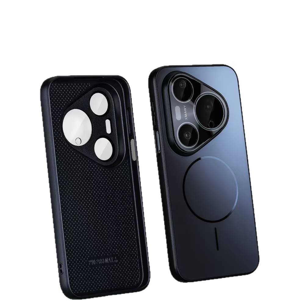 Aplicable para Huawei pura90promax caja de teléfono móvil ligera de lujo flujo fino absorción magnética MATE80 cubierta de protección ultrafina esmerilado