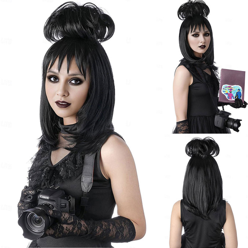 Beetlejuice2 Beetlejuice Cosplay Wig New Version Ghost Bride Lydia Deetz