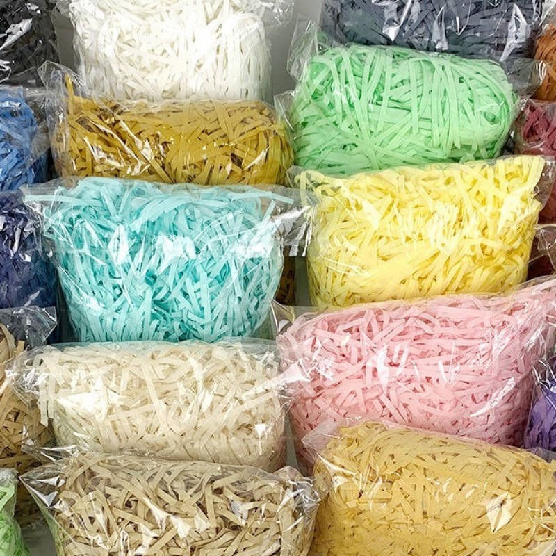 Raffia Paper Silk Wedding Candy Box Gift Box Filling Love Grass Birthday Wish Rope Brushed Filling Decoration