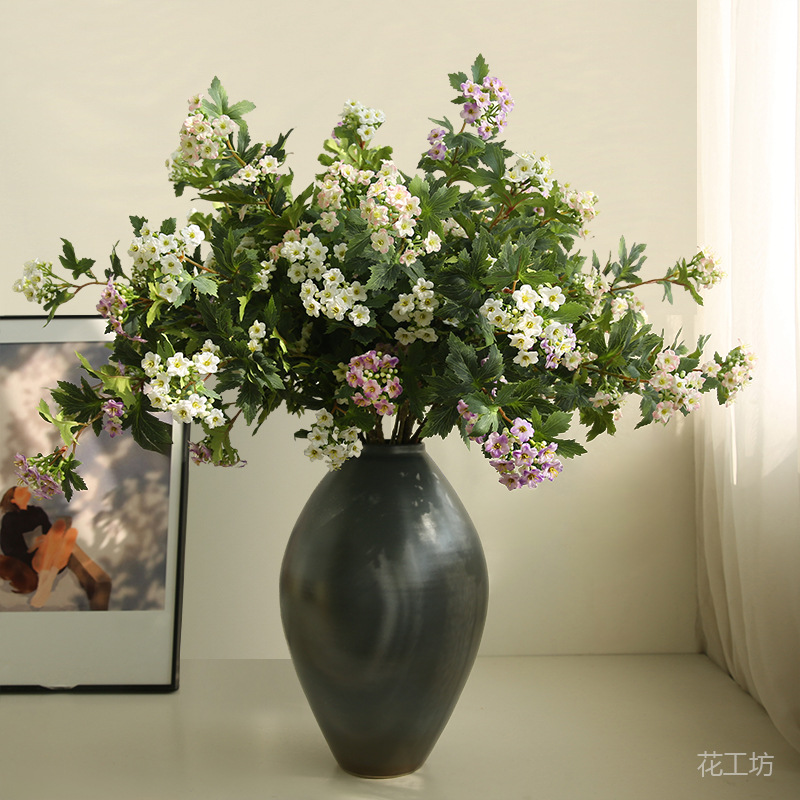 Artificial Flower New Snowball Flower Indoor Home Decoration Ornaments Table Silk Flower Decoration Fake Flower Window Display