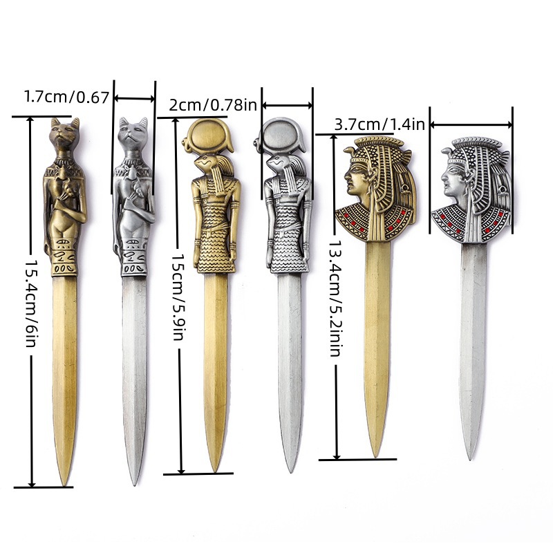 Cuchillo de apertura de cartas de metal sobre retro europeo y americano cuchillo de apertura de cartas de aleación de zinc cuchillo de apertura de documentos expresos fabricantes en stock