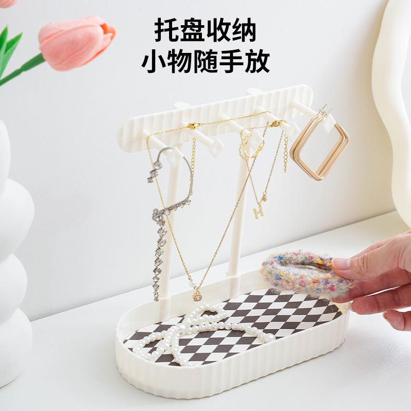 ジュエリー収納棚白色多機能ネックレス棚指輪収納ケース化粧台家庭用アクセサリー棚イヤリング棚|undefined