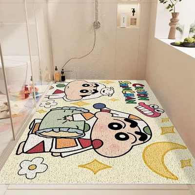 Avtomobil döşəmə paspasları — and Non-Slip - pajamas-shin-chan-4060cm-bathroom-wire-circle